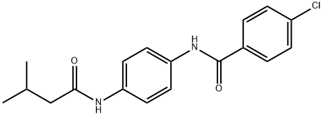 4-chloro-N-{4-[(3-methylbutanoyl)amino]phenyl}benzamide Struktur