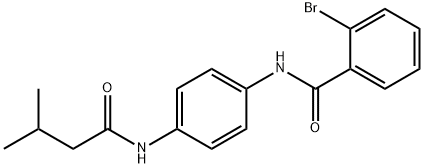 2-bromo-N-{4-[(3-methylbutanoyl)amino]phenyl}benzamide Struktur