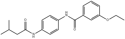 3-ethoxy-N-{4-[(3-methylbutanoyl)amino]phenyl}benzamide Struktur