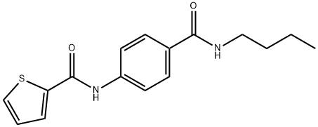 N-{4-[(butylamino)carbonyl]phenyl}-2-thiophenecarboxamide Struktur