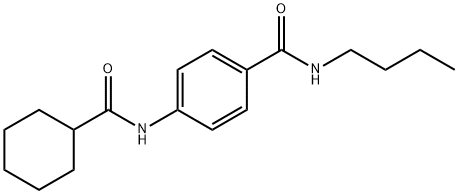 N-butyl-4-[(cyclohexylcarbonyl)amino]benzamide Struktur