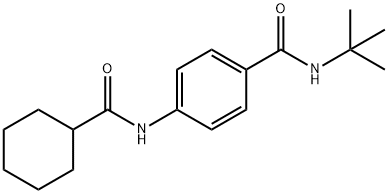 N-(tert-butyl)-4-[(cyclohexylcarbonyl)amino]benzamide Struktur