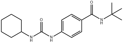 N-(tert-butyl)-4-{[(cyclohexylamino)carbonyl]amino}benzamide Struktur