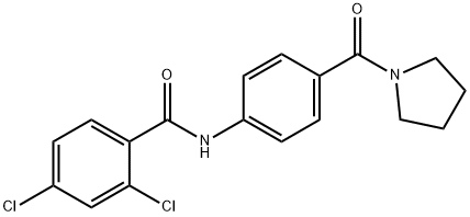 2,4-dichloro-N-[4-(1-pyrrolidinylcarbonyl)phenyl]benzamide Struktur