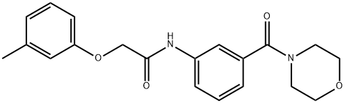 2-(3-methylphenoxy)-N-[3-(4-morpholinylcarbonyl)phenyl]acetamide Struktur