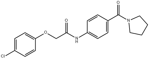 2-(4-chlorophenoxy)-N-[4-(1-pyrrolidinylcarbonyl)phenyl]acetamide Struktur