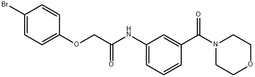 2-(4-bromophenoxy)-N-[3-(4-morpholinylcarbonyl)phenyl]acetamide Struktur