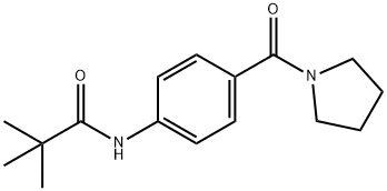 2,2-dimethyl-N-[4-(1-pyrrolidinylcarbonyl)phenyl]propanamide Struktur