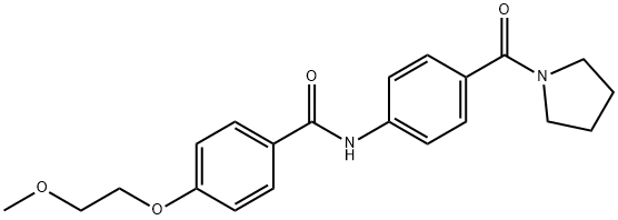 4-(2-methoxyethoxy)-N-[4-(1-pyrrolidinylcarbonyl)phenyl]benzamide Struktur