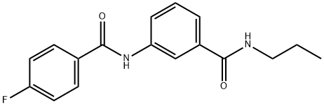 3-[(4-fluorobenzoyl)amino]-N-propylbenzamide Struktur