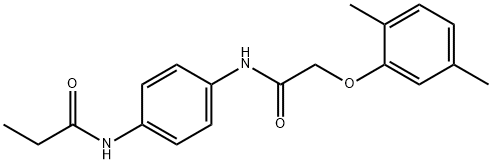 N-(4-{[2-(2,5-dimethylphenoxy)acetyl]amino}phenyl)propanamide Struktur