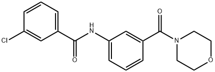 3-chloro-N-[3-(4-morpholinylcarbonyl)phenyl]benzamide Struktur