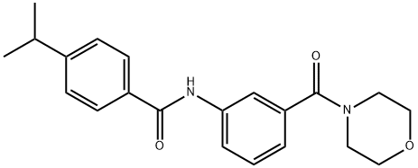 4-isopropyl-N-[3-(4-morpholinylcarbonyl)phenyl]benzamide Struktur