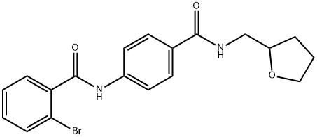 2-bromo-N-(4-{[(tetrahydro-2-furanylmethyl)amino]carbonyl}phenyl)benzamide Struktur