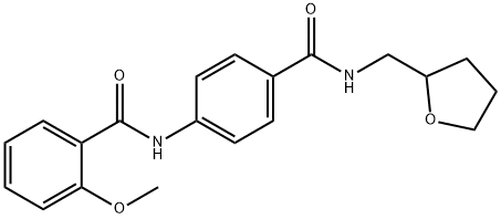 2-methoxy-N-(4-{[(tetrahydro-2-furanylmethyl)amino]carbonyl}phenyl)benzamide Struktur