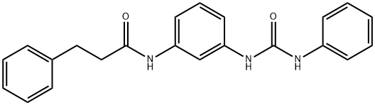 N-{3-[(anilinocarbonyl)amino]phenyl}-3-phenylpropanamide Struktur