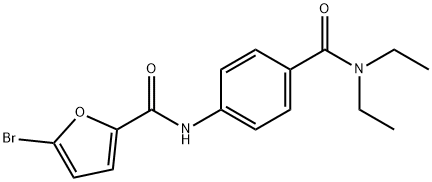 5-bromo-N-{4-[(diethylamino)carbonyl]phenyl}-2-furamide Struktur