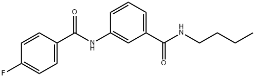 N-butyl-3-[(4-fluorobenzoyl)amino]benzamide Struktur