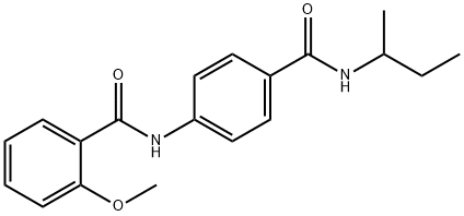 N-{4-[(sec-butylamino)carbonyl]phenyl}-2-methoxybenzamide Struktur