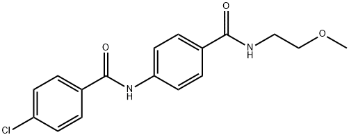 4-chloro-N-(4-{[(2-methoxyethyl)amino]carbonyl}phenyl)benzamide Struktur