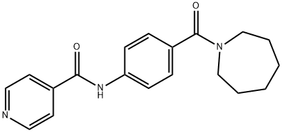 N-[4-(1-azepanylcarbonyl)phenyl]isonicotinamide Struktur