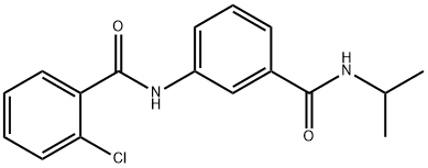 2-chloro-N-{3-[(isopropylamino)carbonyl]phenyl}benzamide Struktur