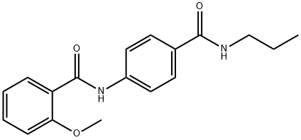 2-methoxy-N-{4-[(propylamino)carbonyl]phenyl}benzamide Struktur