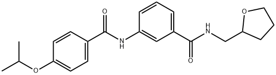 3-[(4-isopropoxybenzoyl)amino]-N-(tetrahydro-2-furanylmethyl)benzamide Struktur