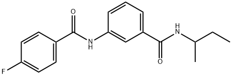 N-(sec-butyl)-3-[(4-fluorobenzoyl)amino]benzamide Struktur