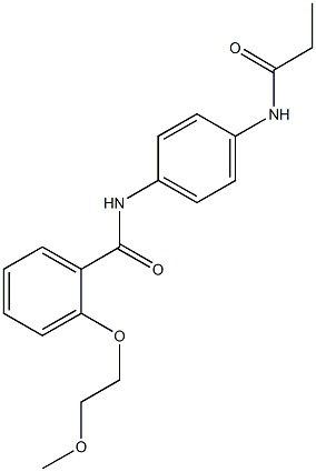 2-(2-methoxyethoxy)-N-[4-(propionylamino)phenyl]benzamide Struktur