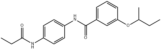 3-(sec-butoxy)-N-[4-(propionylamino)phenyl]benzamide Struktur