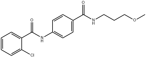 2-chloro-N-(4-{[(3-methoxypropyl)amino]carbonyl}phenyl)benzamide Struktur