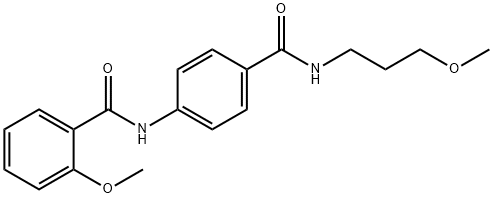 2-methoxy-N-(4-{[(3-methoxypropyl)amino]carbonyl}phenyl)benzamide Struktur