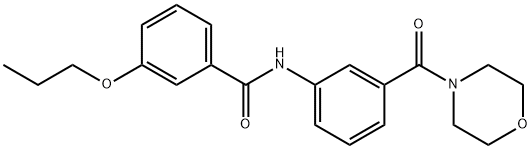 N-[3-(4-morpholinylcarbonyl)phenyl]-3-propoxybenzamide Struktur