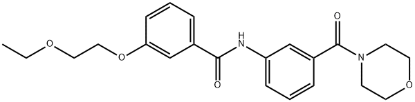 3-(2-ethoxyethoxy)-N-[3-(4-morpholinylcarbonyl)phenyl]benzamide Struktur