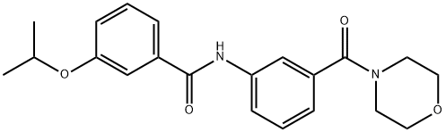 3-isopropoxy-N-[3-(4-morpholinylcarbonyl)phenyl]benzamide Struktur