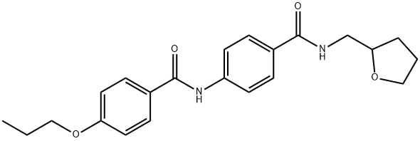 4-propoxy-N-(4-{[(tetrahydro-2-furanylmethyl)amino]carbonyl}phenyl)benzamide Struktur