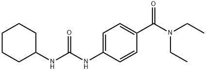 4-{[(cyclohexylamino)carbonyl]amino}-N,N-diethylbenzamide Struktur