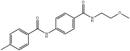 N-(4-{[(2-methoxyethyl)amino]carbonyl}phenyl)-4-methylbenzamide Struktur