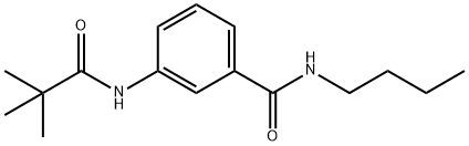 N-butyl-3-[(2,2-dimethylpropanoyl)amino]benzamide Struktur