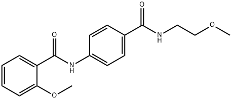 2-methoxy-N-(4-{[(2-methoxyethyl)amino]carbonyl}phenyl)benzamide Struktur