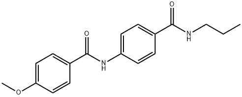 4-methoxy-N-{4-[(propylamino)carbonyl]phenyl}benzamide Struktur