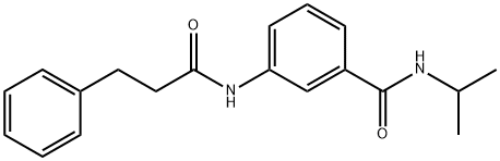 N-isopropyl-3-[(3-phenylpropanoyl)amino]benzamide Struktur