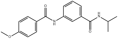 N-isopropyl-3-[(4-methoxybenzoyl)amino]benzamide Struktur