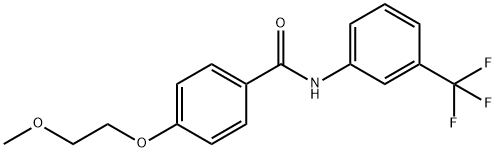 4-(2-methoxyethoxy)-N-[3-(trifluoromethyl)phenyl]benzamide Struktur