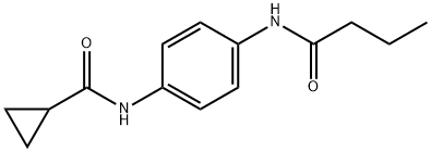 N-[4-(butyrylamino)phenyl]cyclopropanecarboxamide Struktur