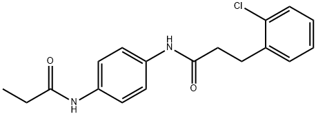 3-(2-chlorophenyl)-N-[4-(propionylamino)phenyl]propanamide Struktur