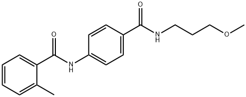 N-(4-{[(3-methoxypropyl)amino]carbonyl}phenyl)-2-methylbenzamide Struktur