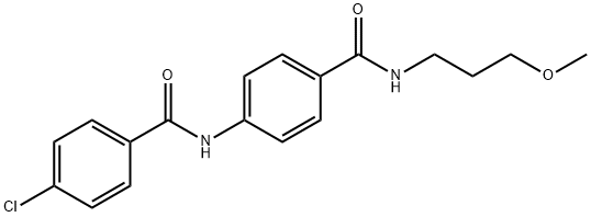 4-chloro-N-(4-{[(3-methoxypropyl)amino]carbonyl}phenyl)benzamide Struktur