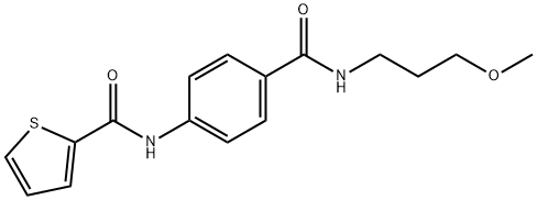 N-(4-{[(3-methoxypropyl)amino]carbonyl}phenyl)-2-thiophenecarboxamide Struktur